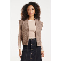 Smashed Lemon Knit Gilet Taupe