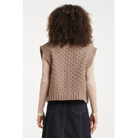 Smashed Lemon Knit Gilet Taupe