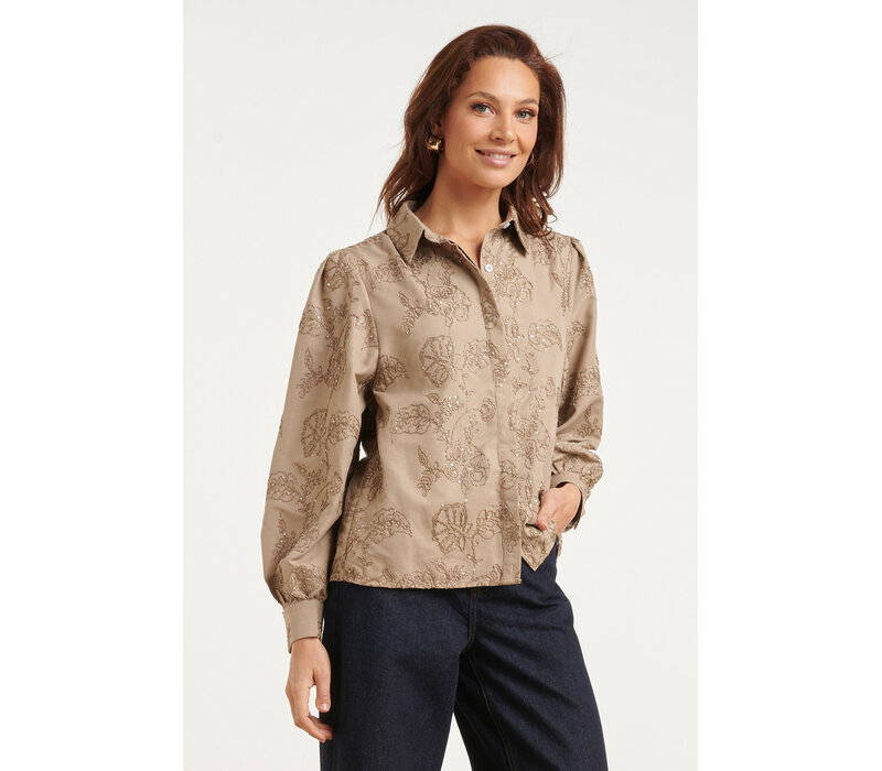 Smashed Lemon Blouse Taupe