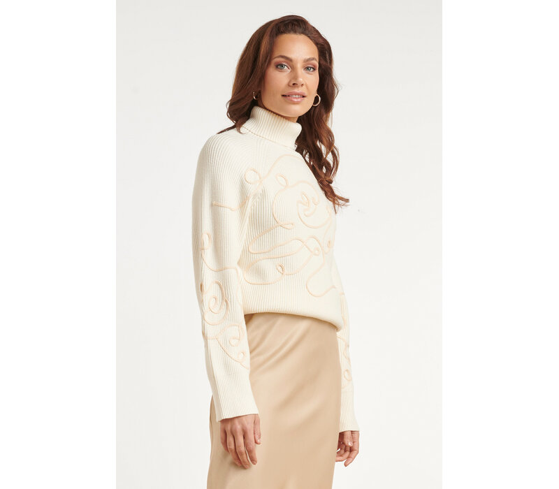 Smashed Lemon Knit Top Off White Sand