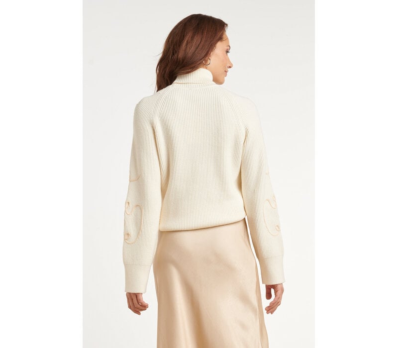 Smashed Lemon Knit Top Off White Sand