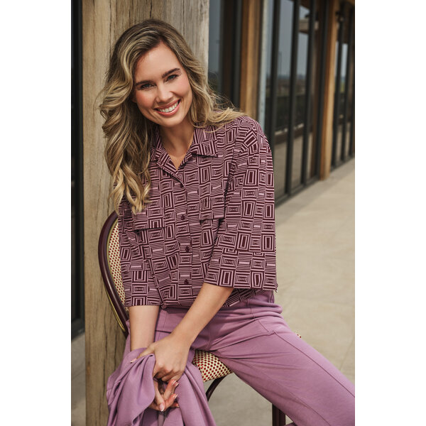 Zoso Print Travel Blouse 