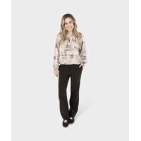 Zoso Printed Woven Blouse Ivory Espresso