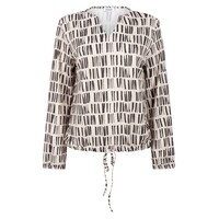Zoso Luxury Basic Blouse Ivory Espresso