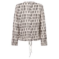 Zoso Luxury Basic Blouse Ivory Espresso