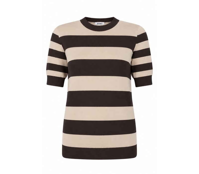 Zoso Knitted Sweater Espresso Ivory