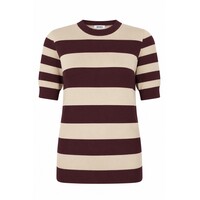 Zoso Knitted Sweater Bordeaux Ivory