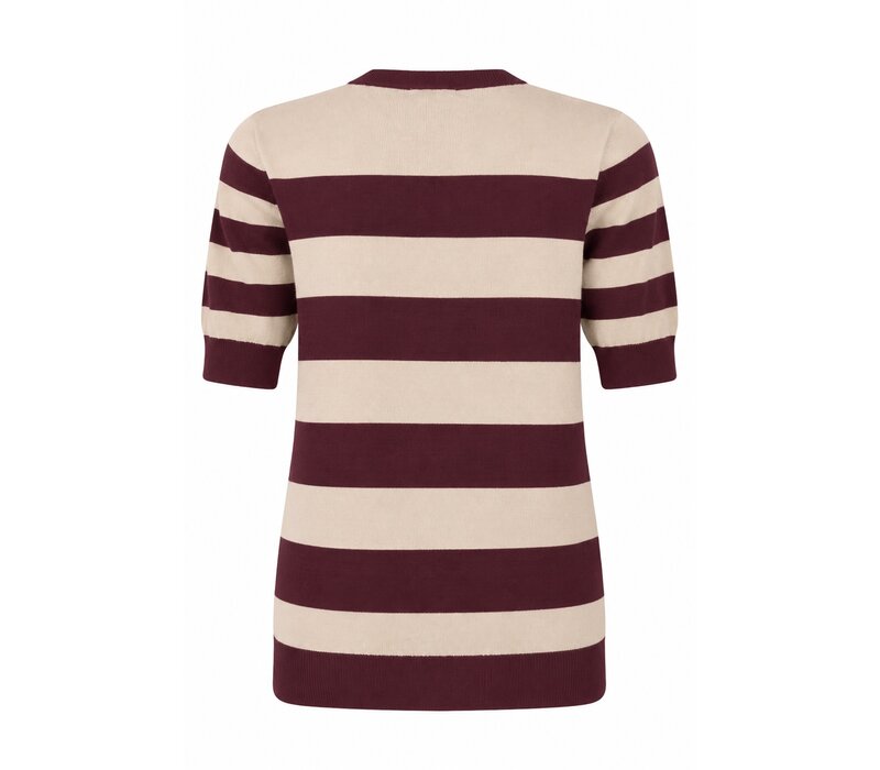 Zoso Knitted Sweater Bordeaux Ivory