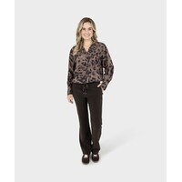 Zoso Printed Woven Blouse Espresso Black