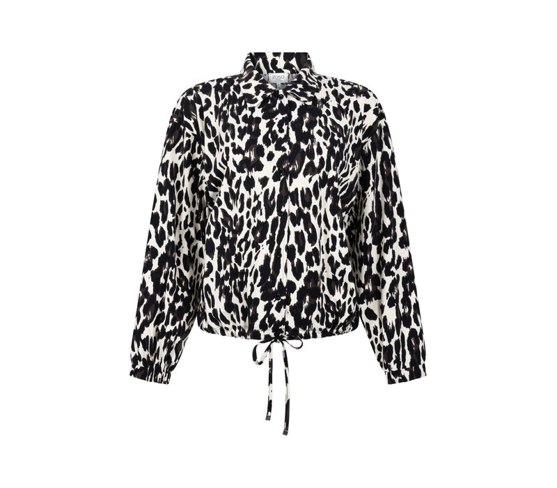 Zoso Print Travel Blouse Black Espresso