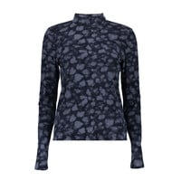Geisha Top Turtle Rhinestones Dark Blue Silver