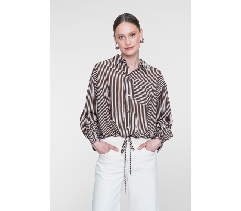 Geisha Blouse Brown Sand