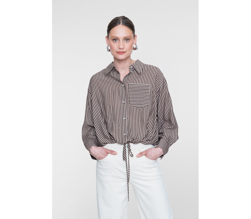 Geisha Blouse Brown Sand