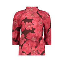 Geisha Top Brown Red