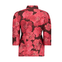 Geisha Top Brown Red