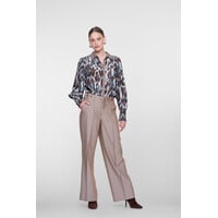 Geisha Blouse Navy Brown