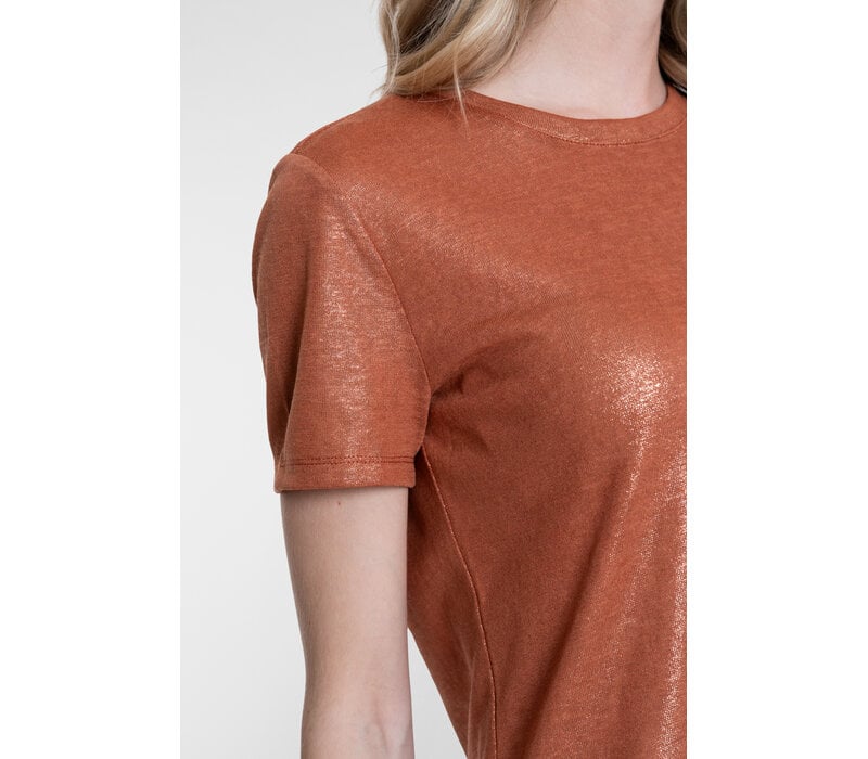 Geisha T-Shirt Round Neck Foil Camel