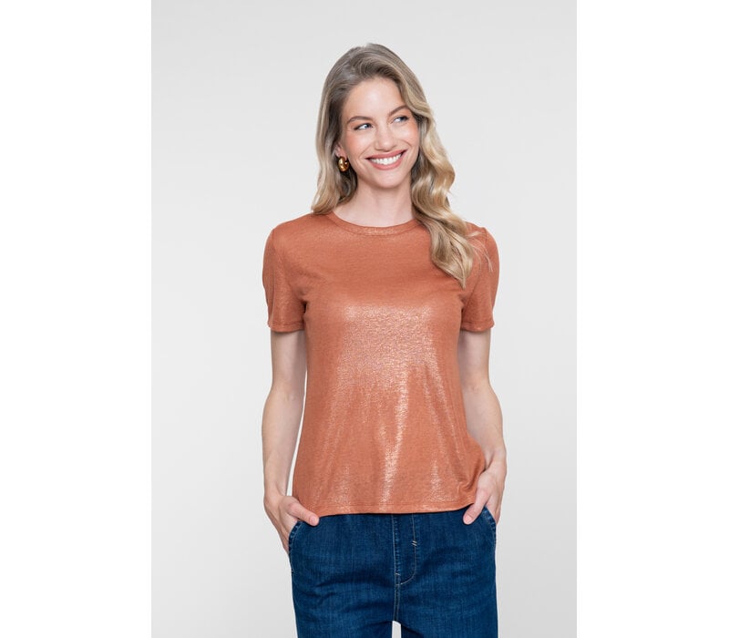 Geisha T-Shirt Round Neck Foil Camel