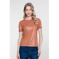 Geisha T-Shirt Round Neck Foil Camel