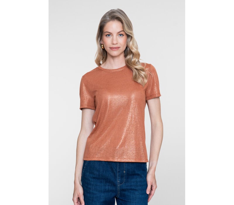 Geisha T-Shirt Round Neck Foil Camel