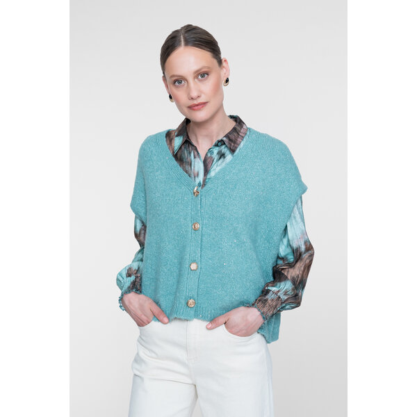 Geisha Knitted Gilet with Buttons 