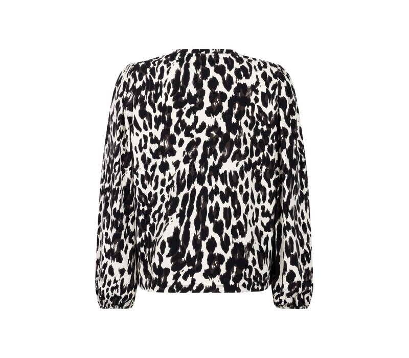 Zoso Print Travel Blouse Black Espresso