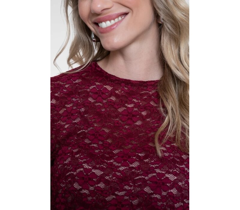 Geisha Top Lace Bordeaux