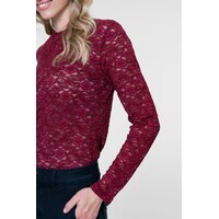 Geisha Top Lace Bordeaux