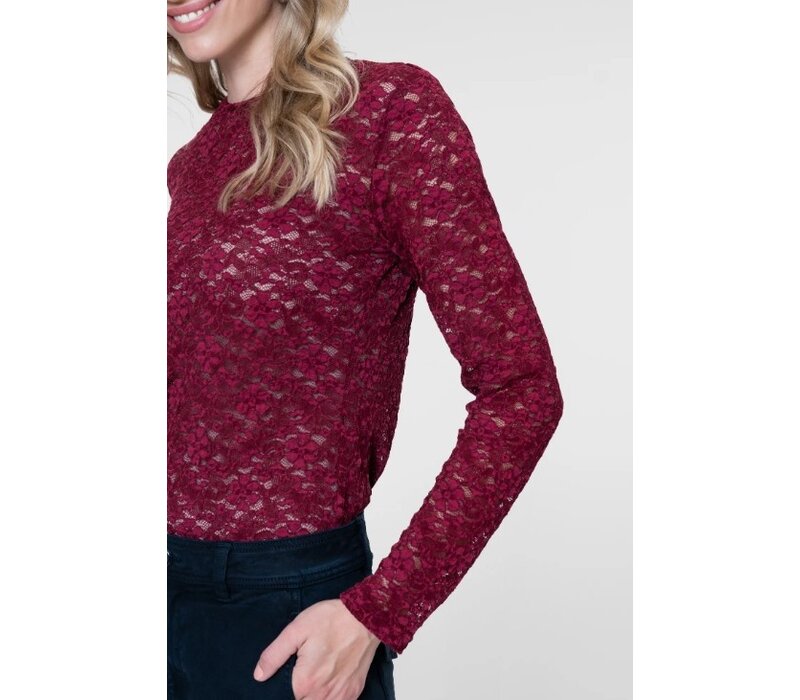 Geisha Top Lace Bordeaux