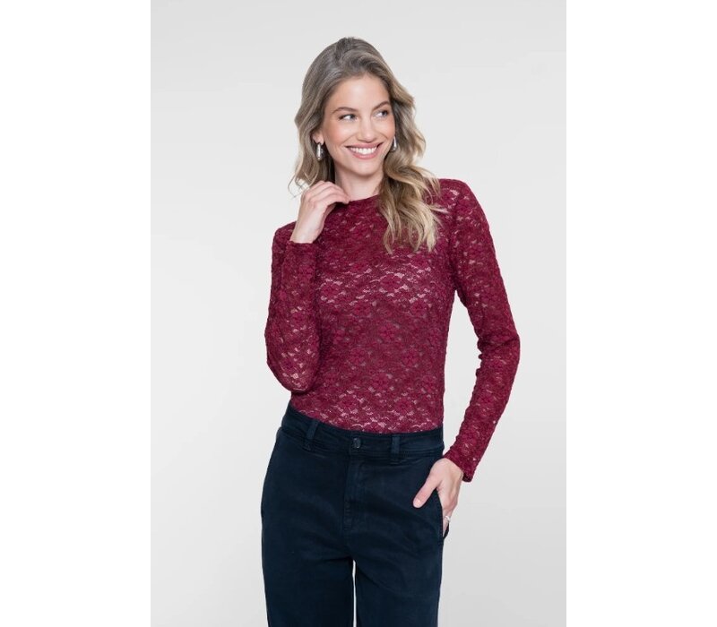 Geisha Top Lace Bordeaux