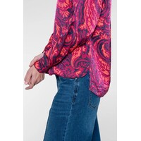 Geisha Blouse Navy Coral