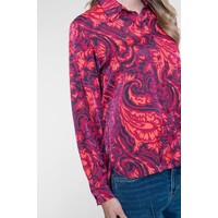 Geisha Blouse Navy Coral