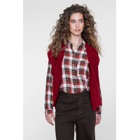 Geisha Gilet Knitted Dark Red