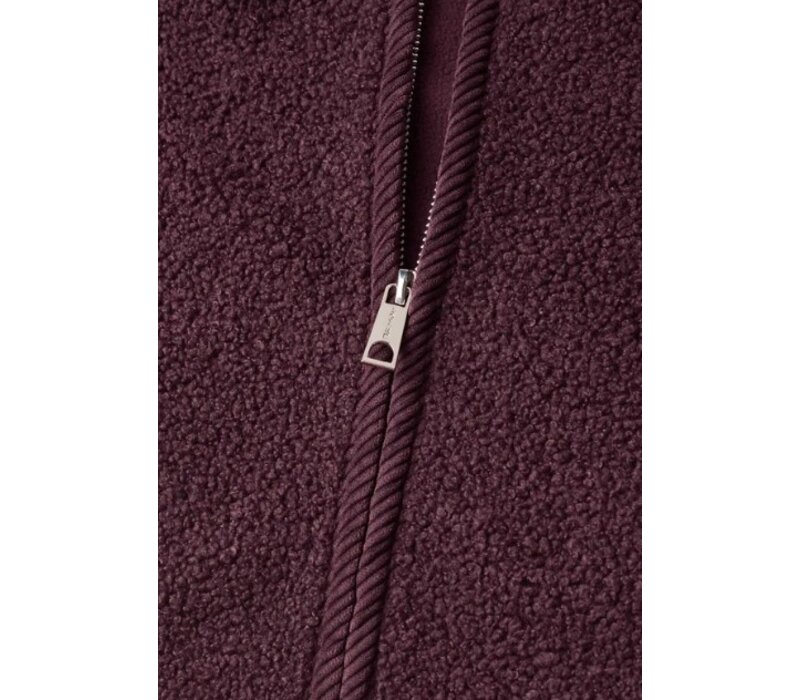Street One Short Teddy Vest Corduroy Details Rustic Rouge
