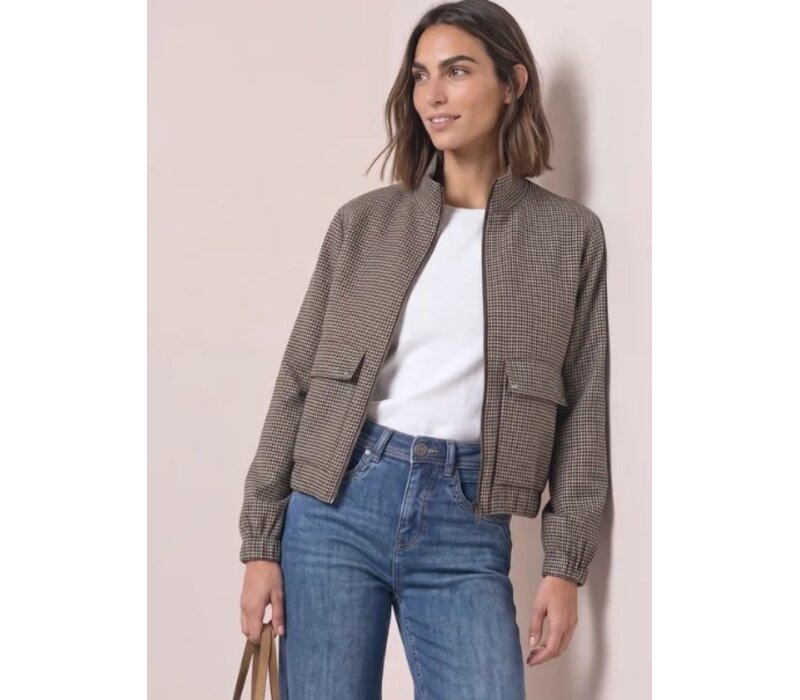 Street One Jacket Houndstooth Sanded Amber