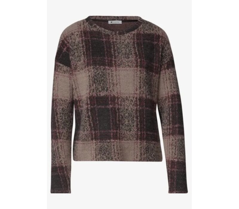Street One Soft Multi Color Check Style Black Coffee