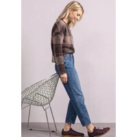 Street One Soft Multi Color Check Style Black Coffee