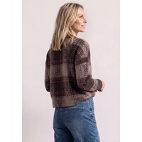 Street One Soft Multi Color Check Style Black Coffee