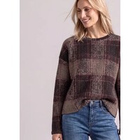 Street One Soft Multi Color Check Style Black Coffee