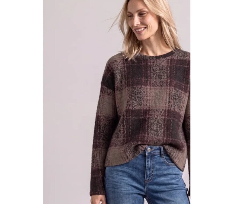 Street One Soft Multi Color Check Style Black Coffee