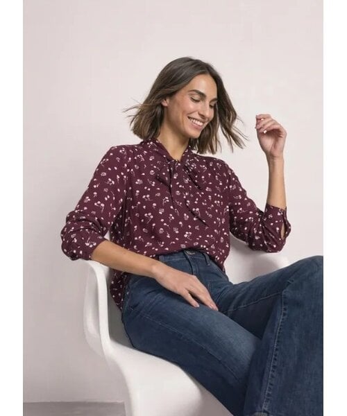 Street One Street One Printed Blouse with Tie Detail