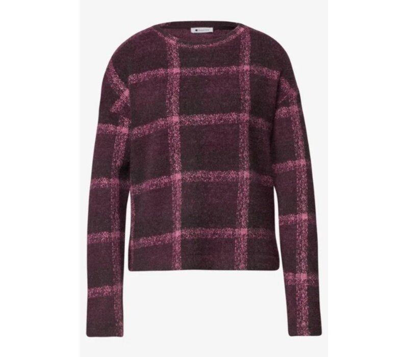 Street One Soft Multi Color Checkstyle Rustic Rouge