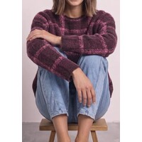 Street One Soft Multi Color Checkstyle Rustic Rouge