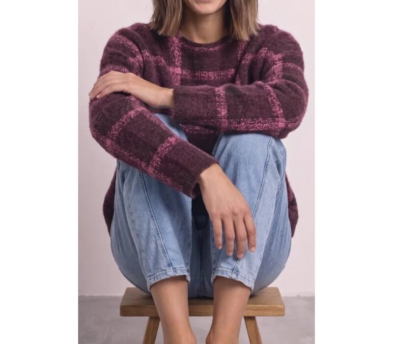Street One Soft Multi Color Checkstyle Rustic Rouge