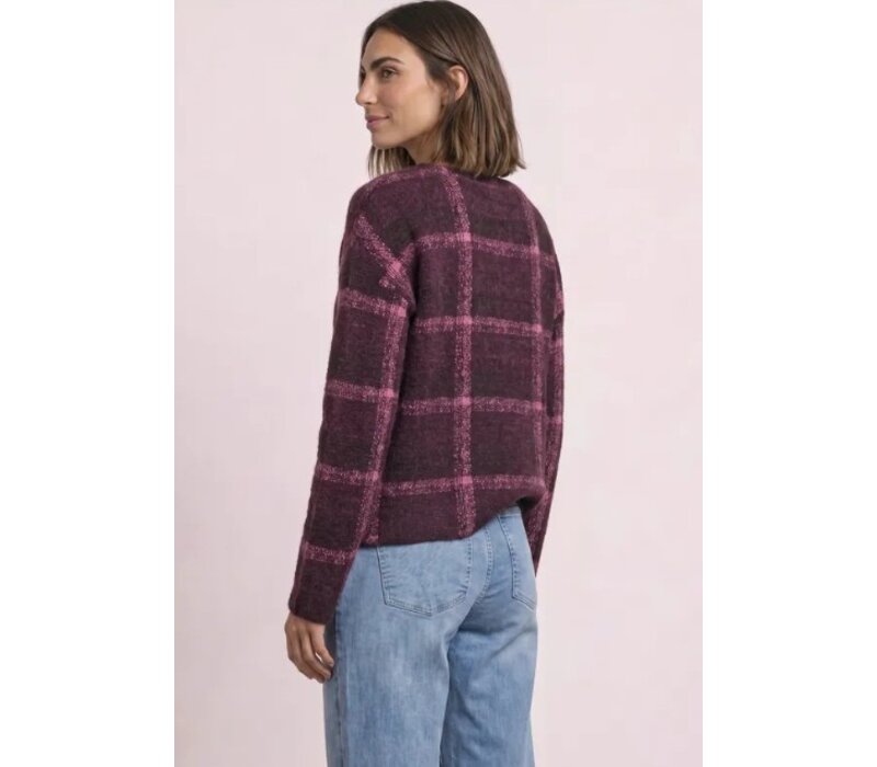 Street One Soft Multi Color Checkstyle Rustic Rouge