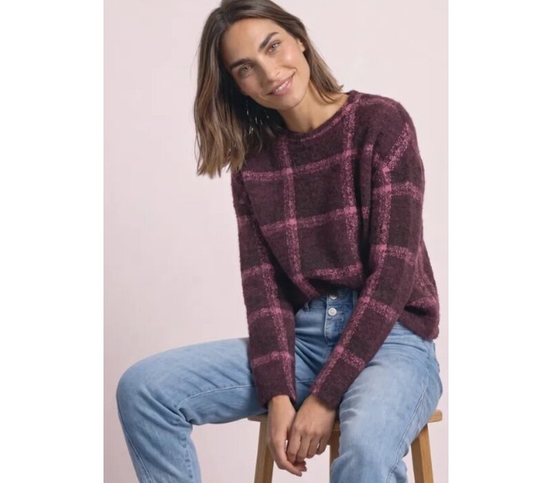 Street One Soft Multi Color Checkstyle Rustic Rouge