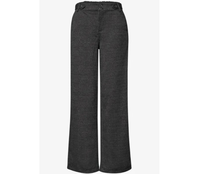 Street One Emee Check High Waist L30 Black