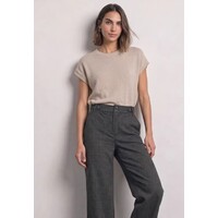Street One Emee Check High Waist L30 Black