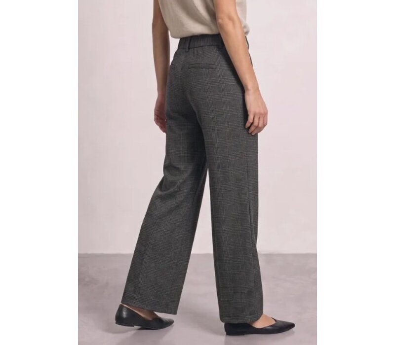 Street One Emee Check High Waist L30 Black