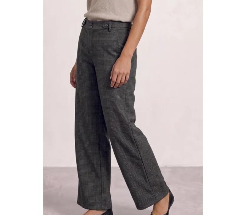 Street One Emee Check High Waist L30 Black